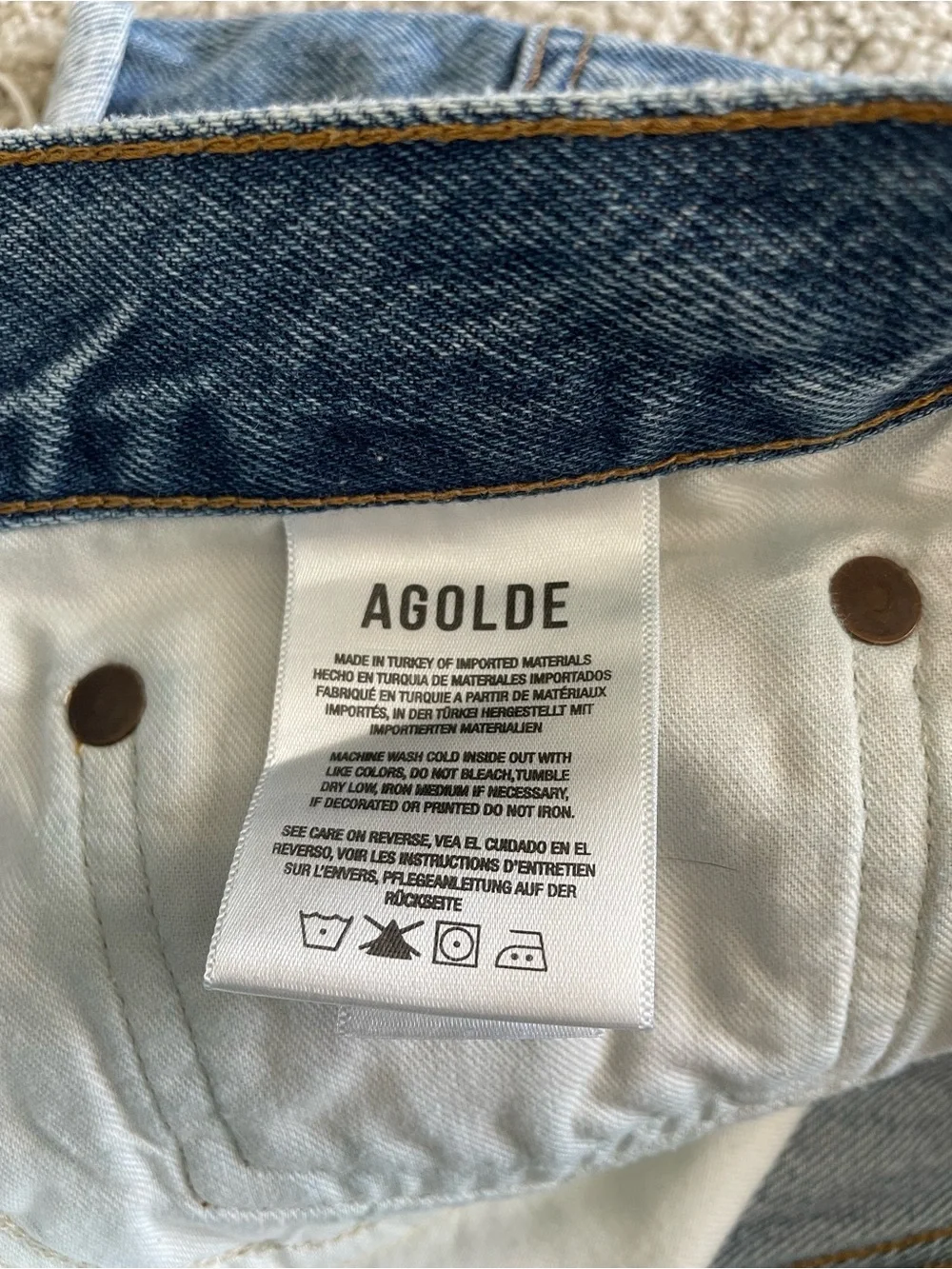 Agolde parker denim 32